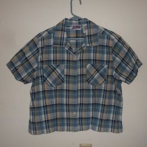 Ladies Short Sleeve Cotton Cropped Shirt